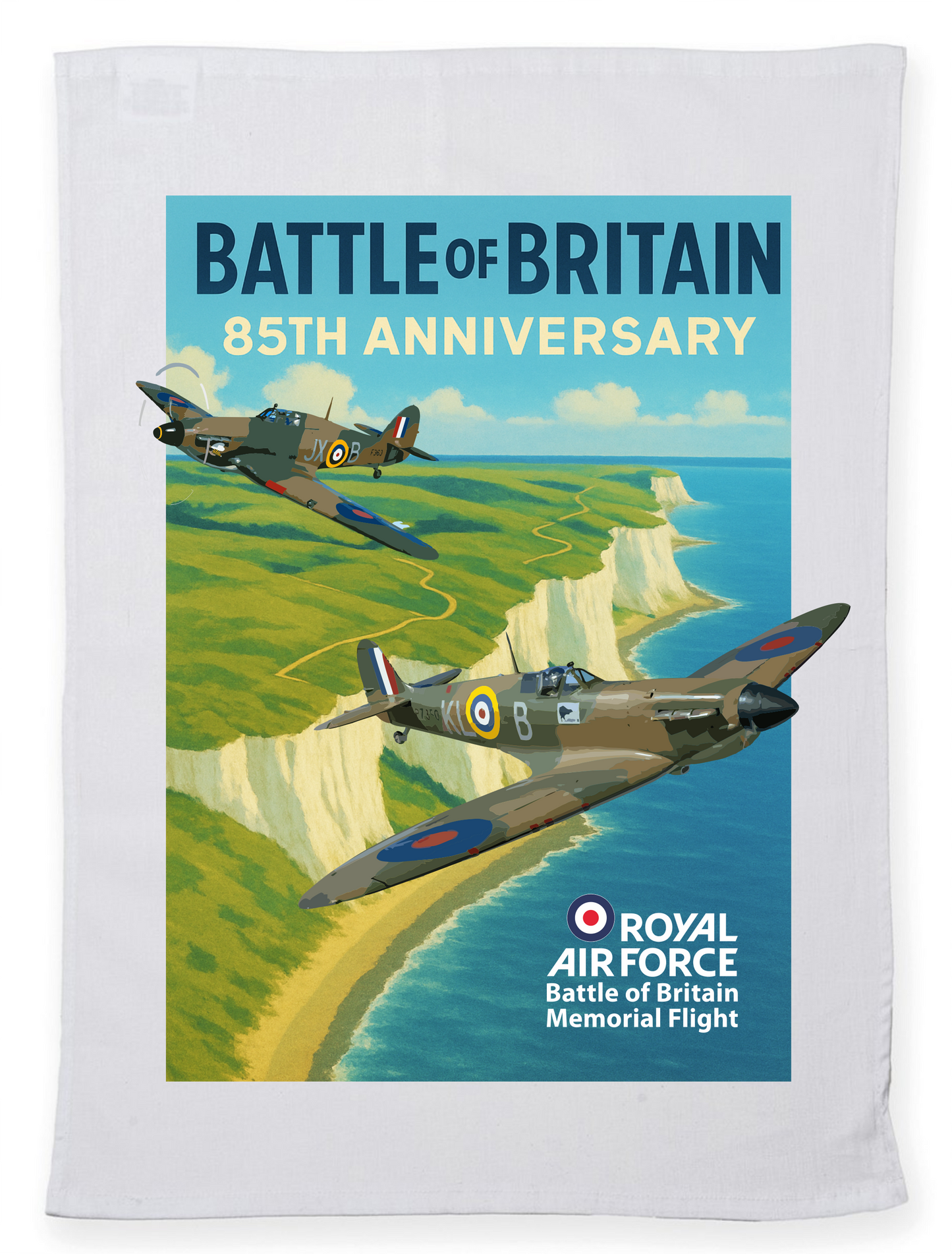 Battle of Britain 85th Anniversary Tea Towel BBMF